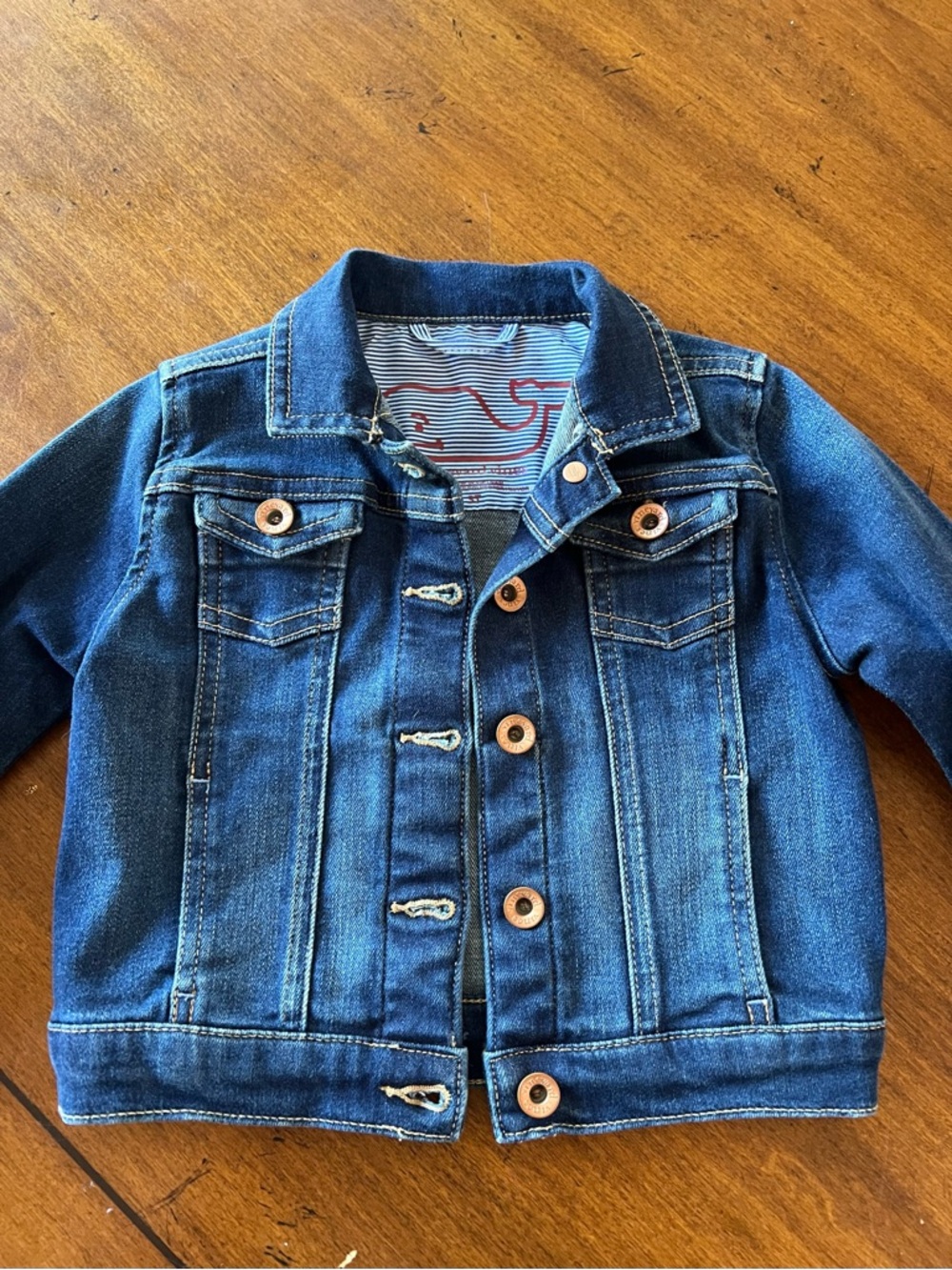 Vineyard Vines Toddler Dark Blue Denim Jacket - Classic Button-Up